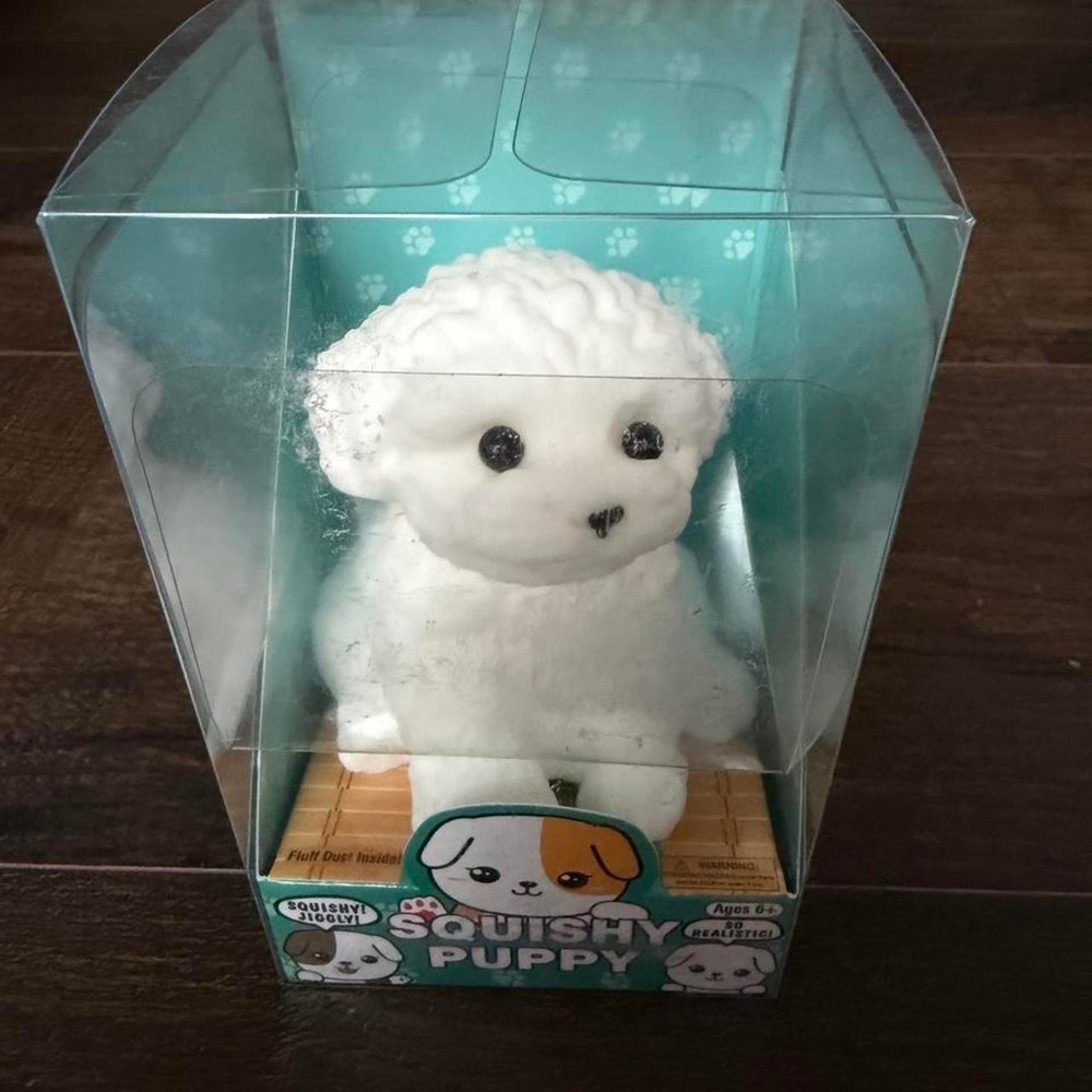 Zorbitz 4 inch Squishy Puppy Fidget - White